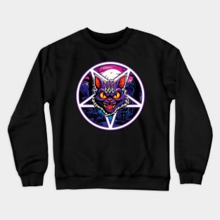 Devil Cat 666 Pentagram Crewneck Sweatshirt